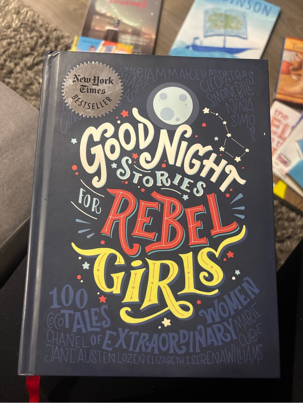 Good Night Stories for Rebel Girls Hardcover Book - Navy with Red & Yellow